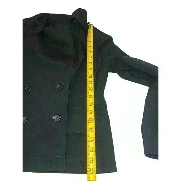 Theory Black One Button Virgin Wool Blend Career Blazer women's size Small - Picture 8 of 9